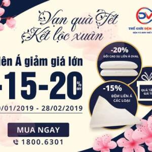 Đệm Liên Á Khuyến mại CỰC SỐC Chào Xuân Kỷ Hợi