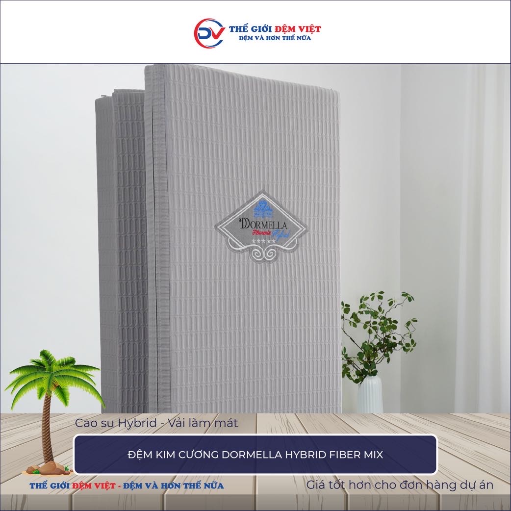 Đệm Kim Cương Dormella Hybrid Fiber Mix 1-2