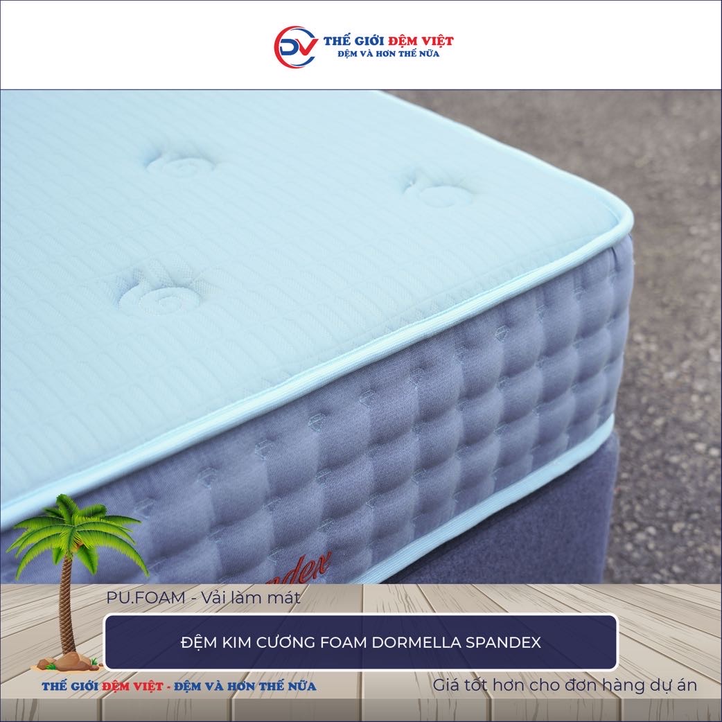 Đệm Kim Cương Foam Dormella Spandex 2-1
