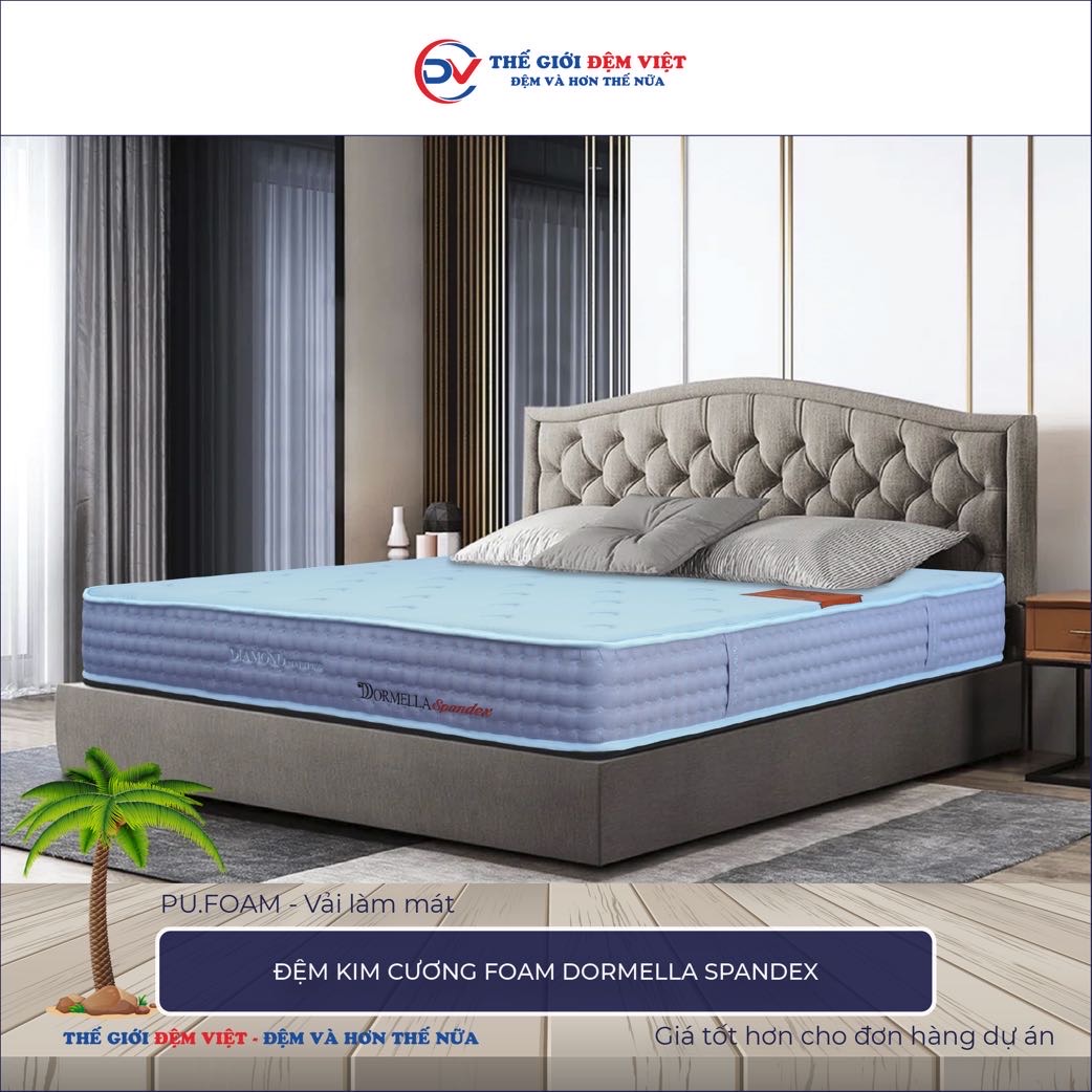 Đệm Kim Cương Foam Dormella Spandex-1