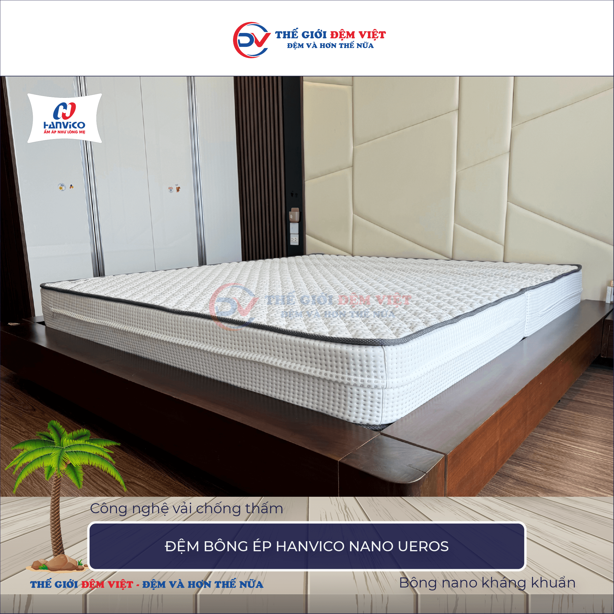 Đệm Nano Ueros Hanvico 8-1