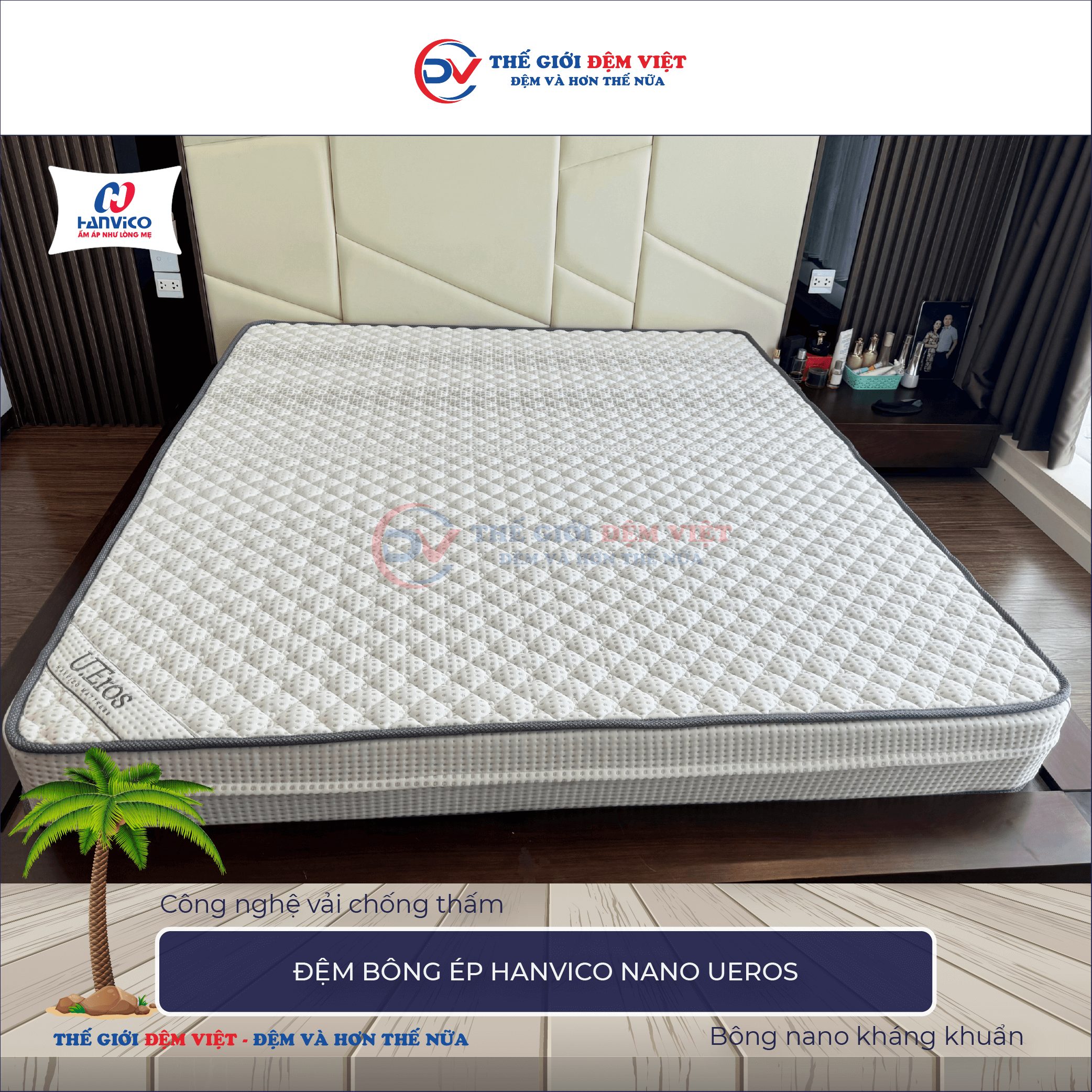 Đệm Nano Ueros Hanvico 9-1
