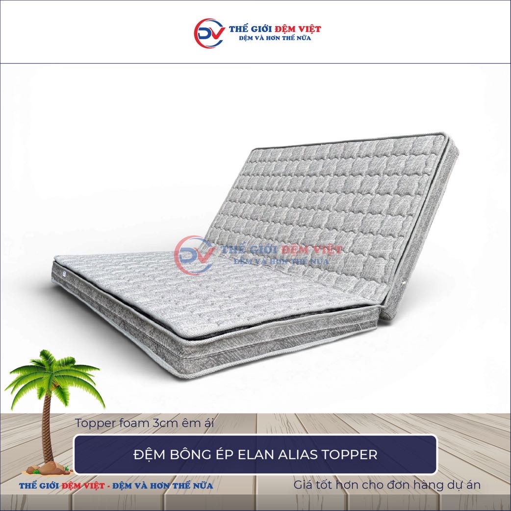 Đệm bông ép Elan Alias Topper-1