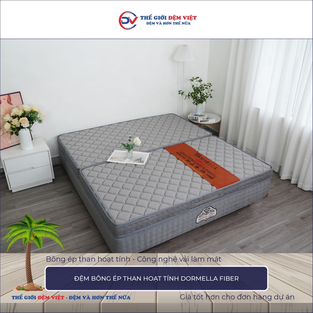 Đệm bông ép Kim Cương than hoạt tính Dormella Fiber 7-1