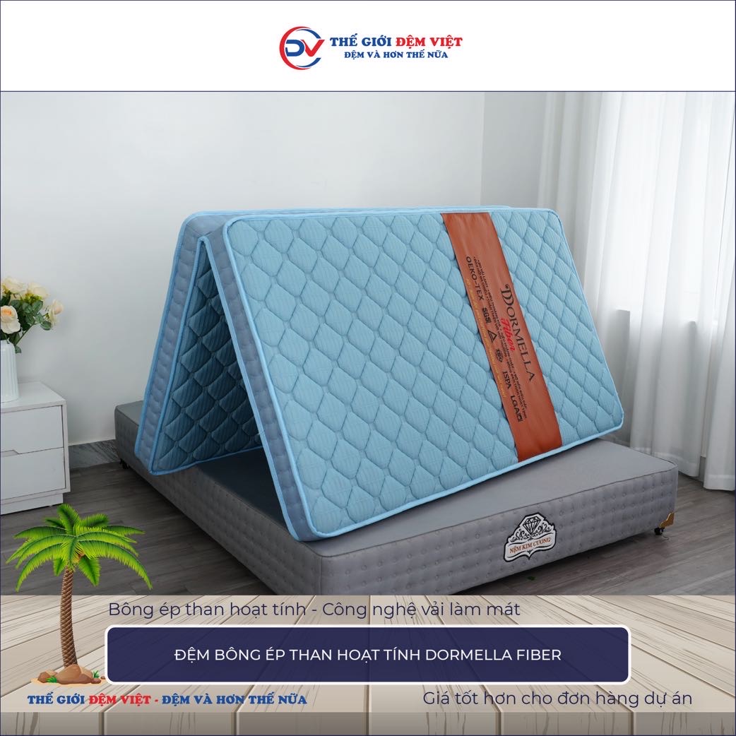 Đệm bông ép Kim Cương than hoạt tính Dormella Fiber-1