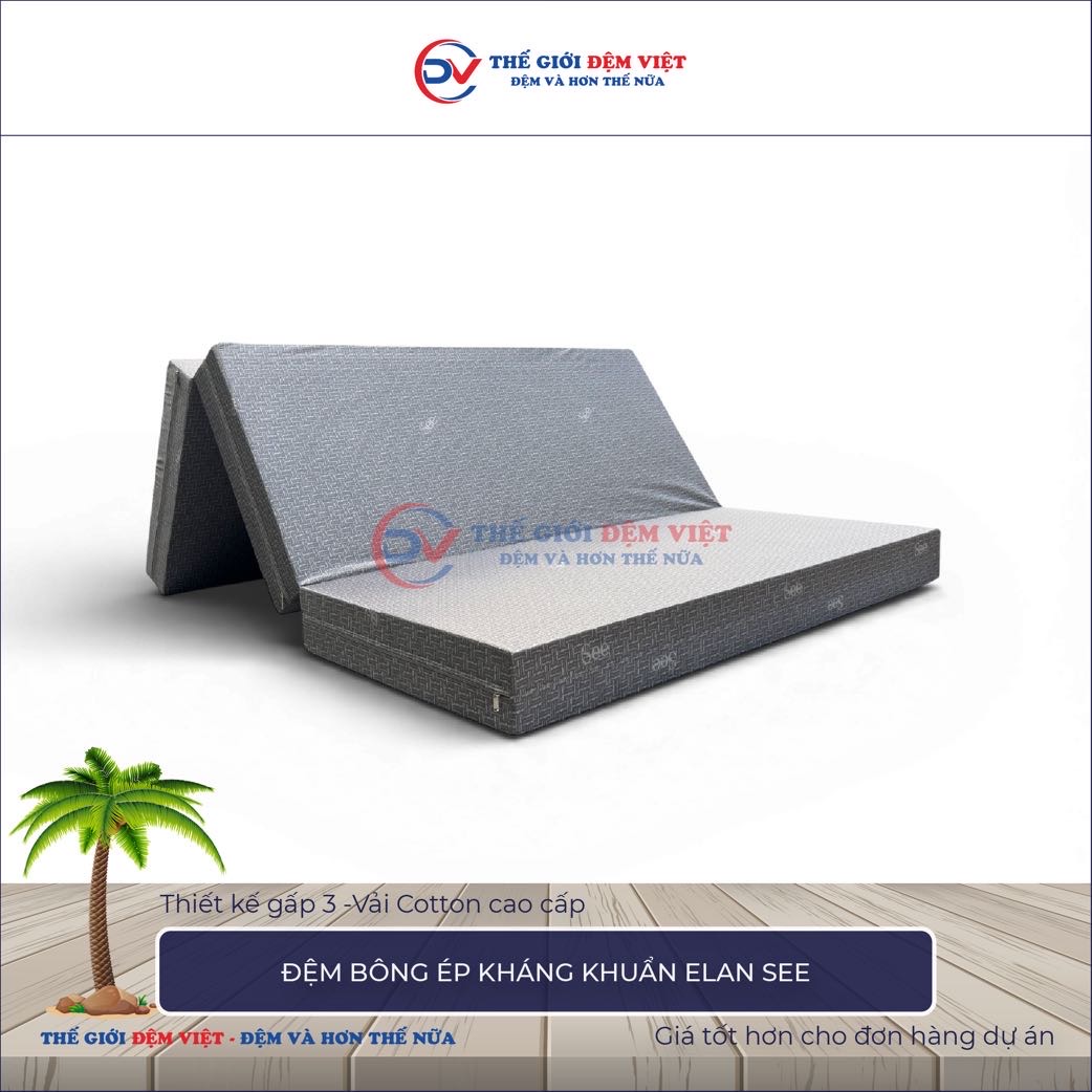 Đệm bông ép kháng khuẩn Elan See