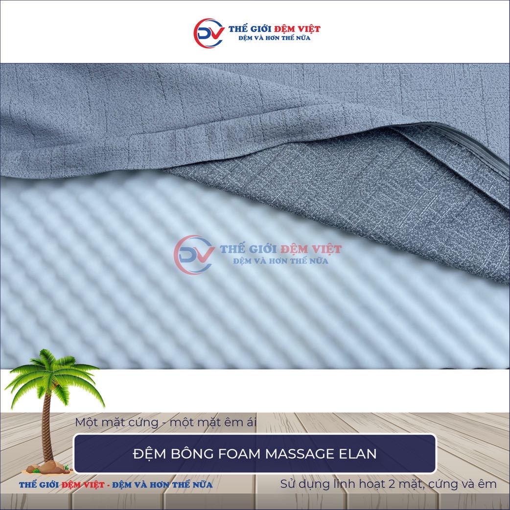 Đệm bông ép mix foam Massage Elan