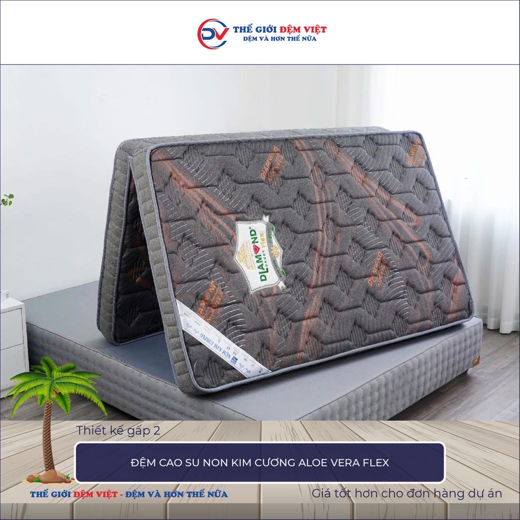 Đệm cao su non Kim Cương Aloe Vera Flex 1-3