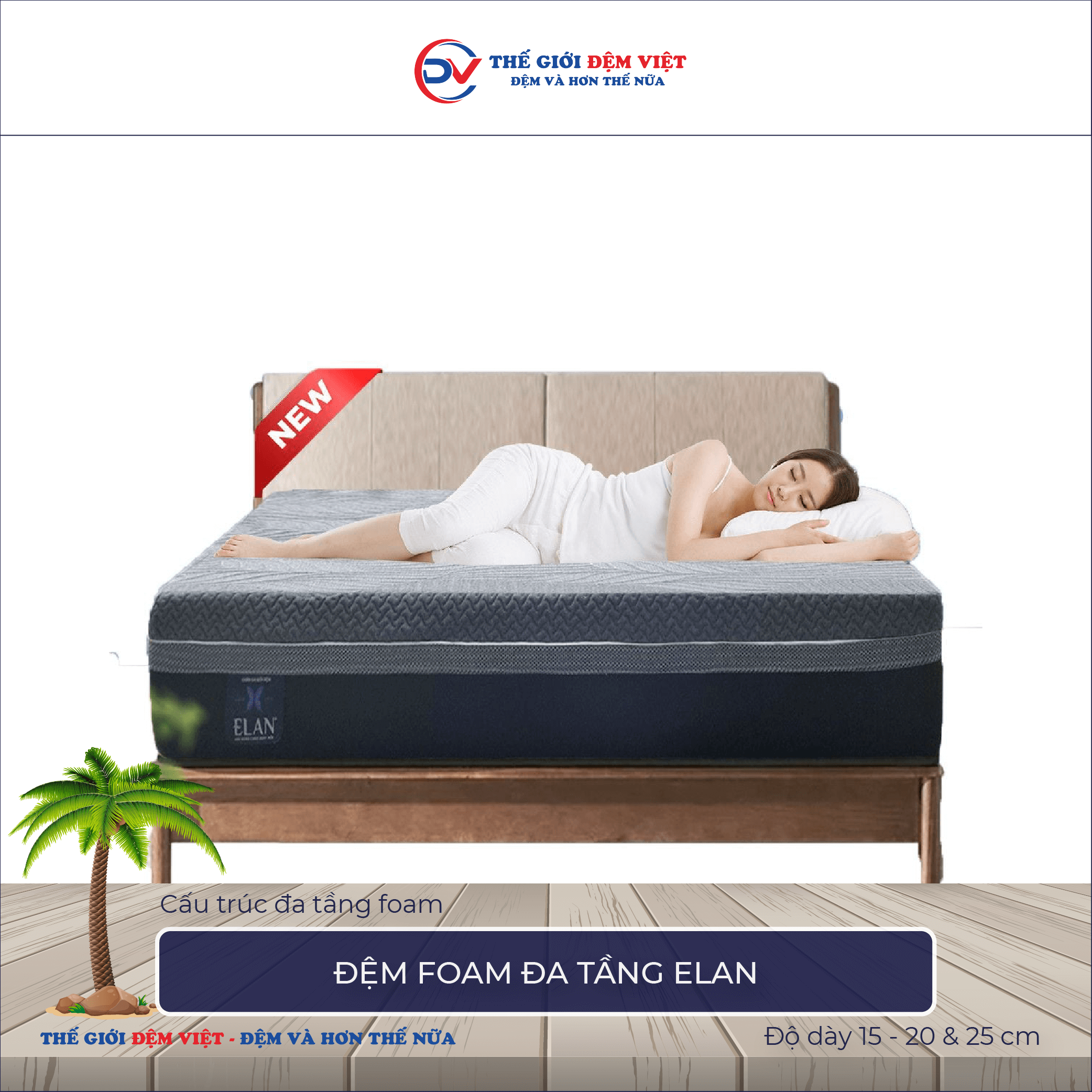 Đệm foam đa tầng Elan-3