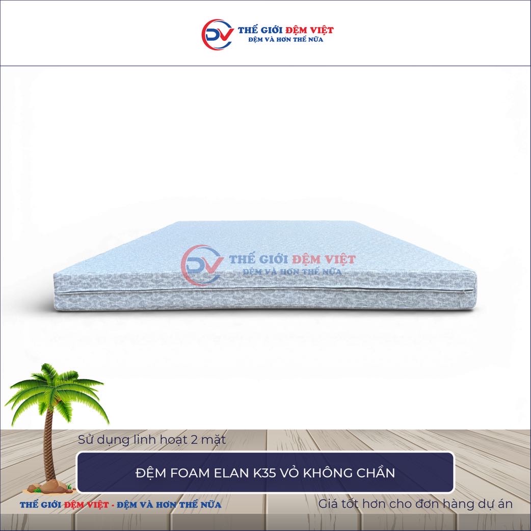 Đệm foam Elan K35 vỏ không chần-1