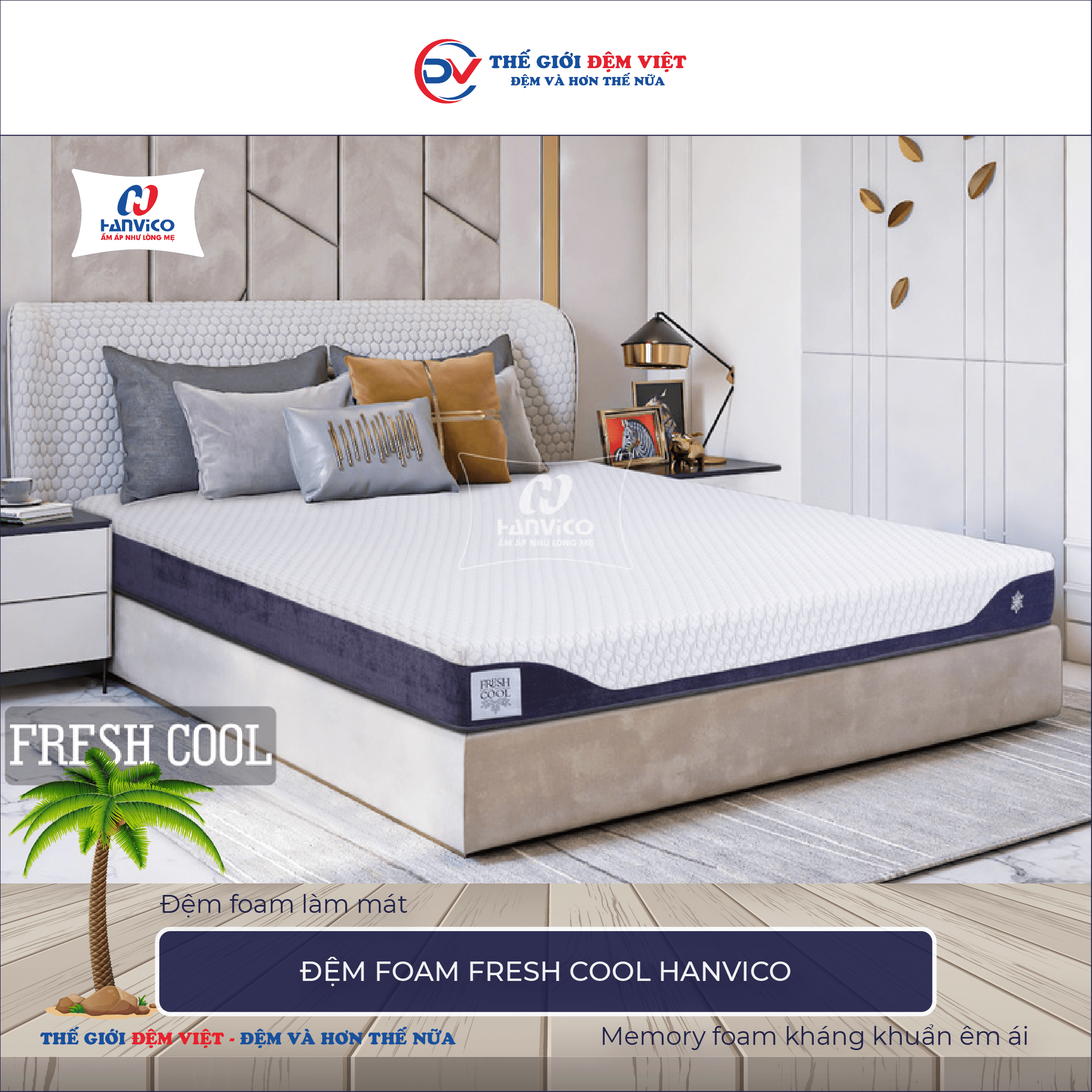 Đệm foam Fresh Cool Hanvico-1