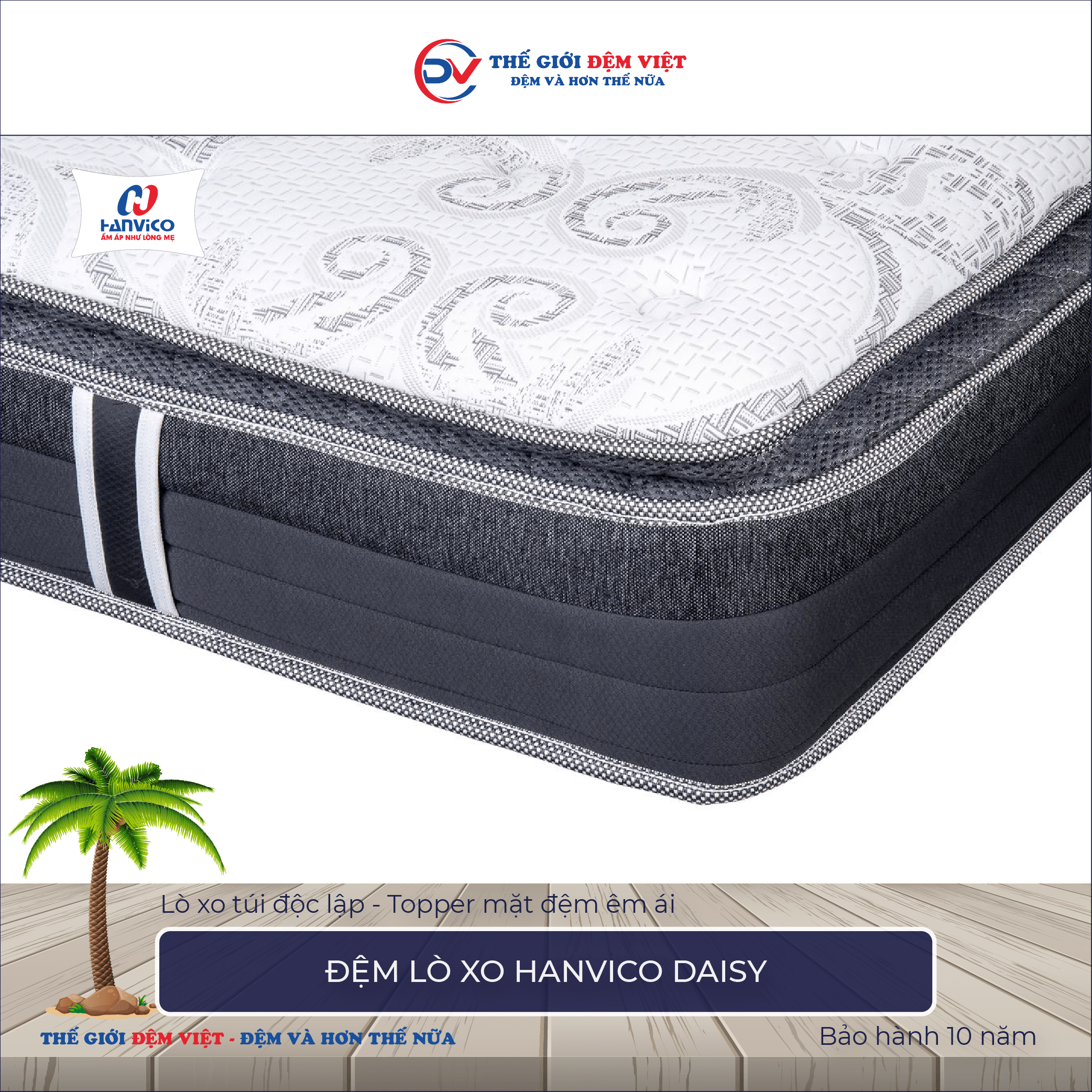 Đệm lò xo Hanvico Daisy 2-1