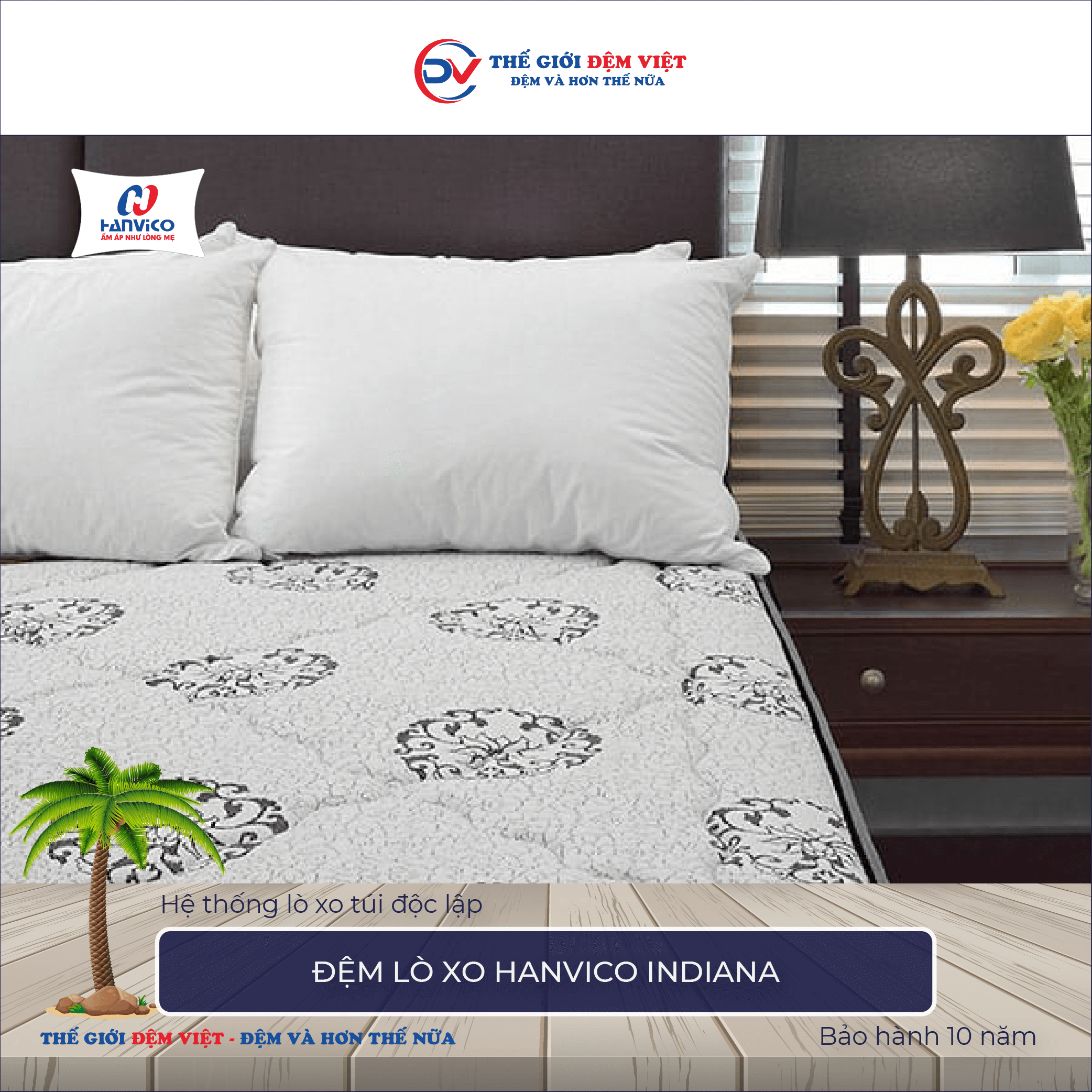 Đệm lò xo Hanvico INDIANA 3-1