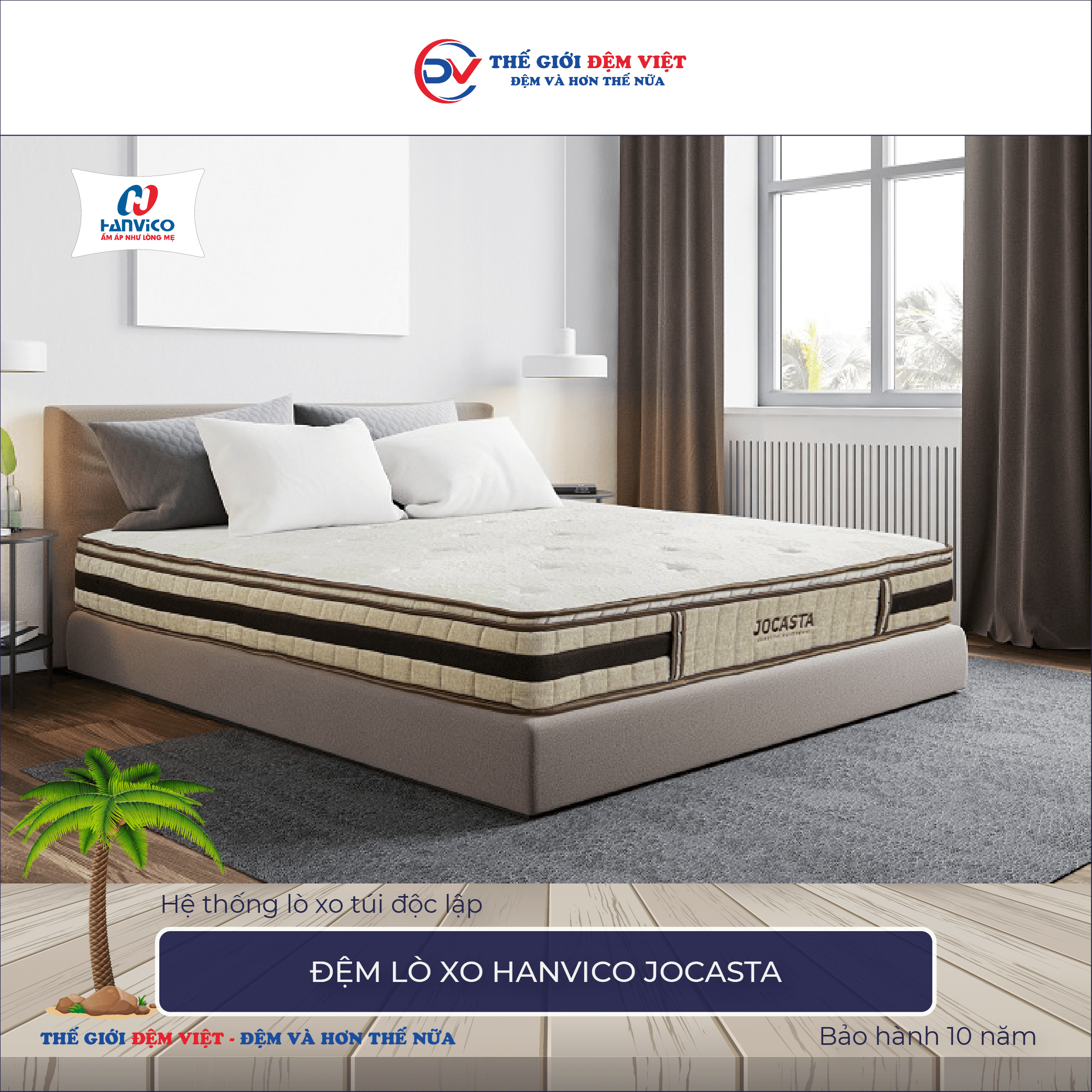 Đệm lò xo Hanvico Jocasta