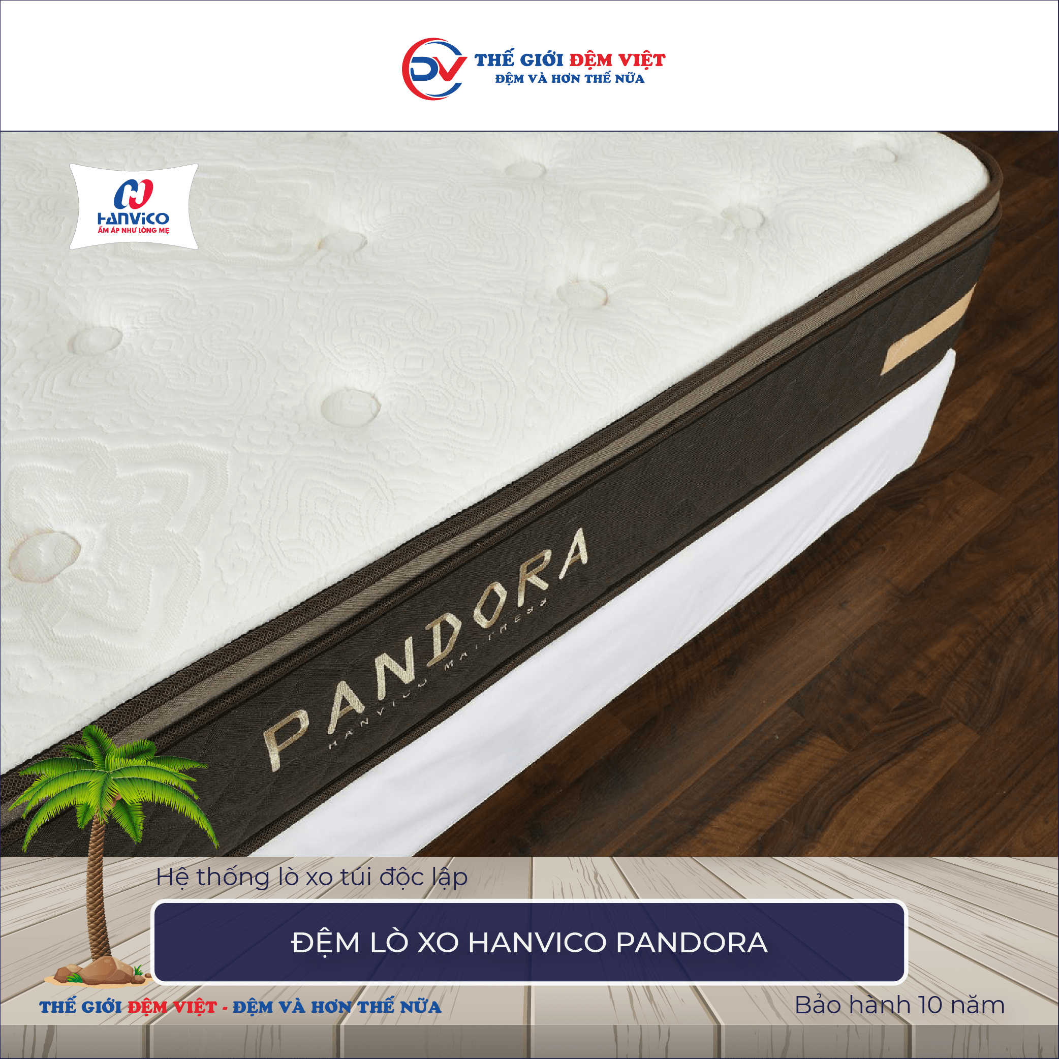 Đệm lò xo Hanvico Pandora 4-1