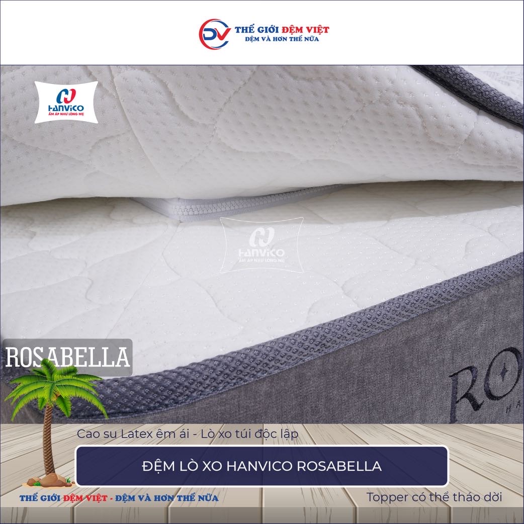 Đệm lò xo Hanvico Rosabella 8-1