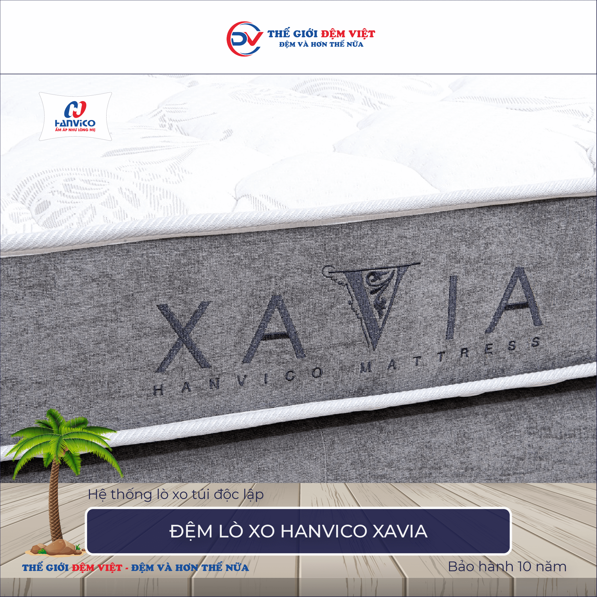 Đệm lò xo Hanvico Xavia 1-1