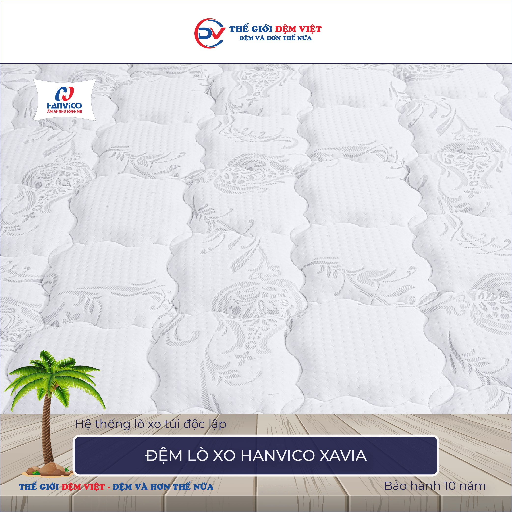 Đệm lò xo Hanvico Xavia 2-1