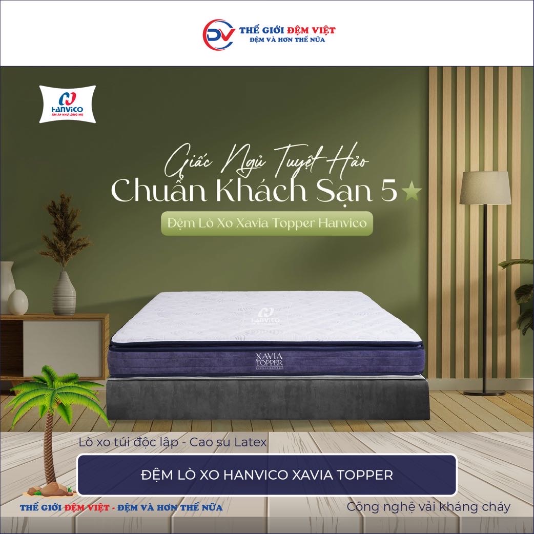 Đệm lò xo Hanvico Xavia Topper-1