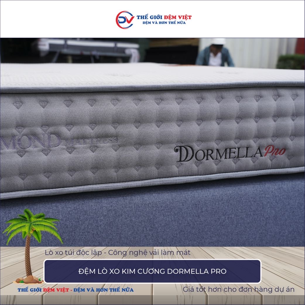 Đệm lò xo Kim Cương Dormella Pro 3-1