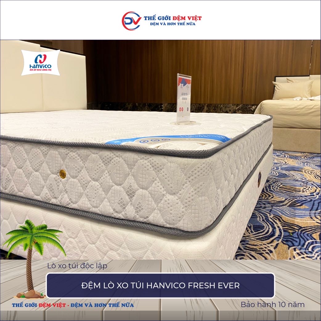 Đệm lò xo túi Hanvico Fresh Ever 2-1