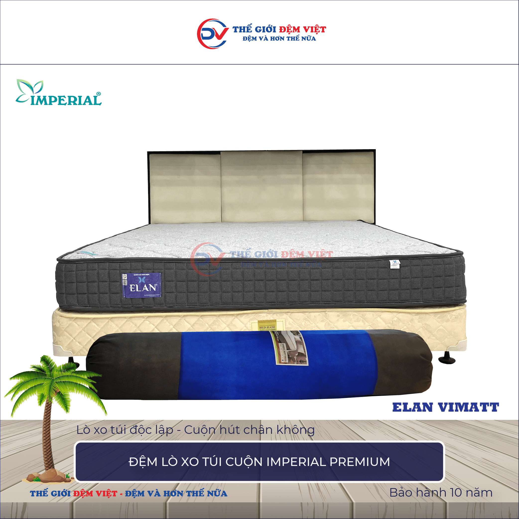 Đệm lò xo túi cuộn Elan IMPERIAL PREMIUM-5