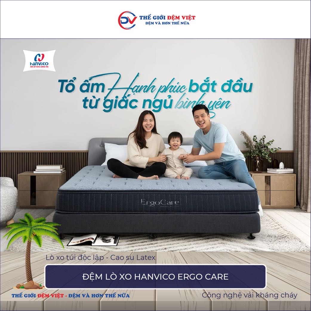 Đệm lò xo túi phân vùng Hanvico Ergo Care 5-1