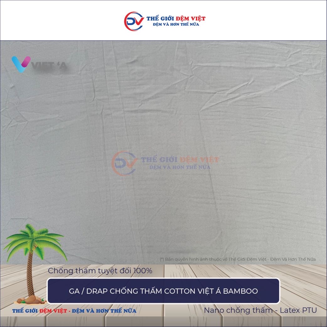  Drap chống thấm Cotton Việt á Bamboo