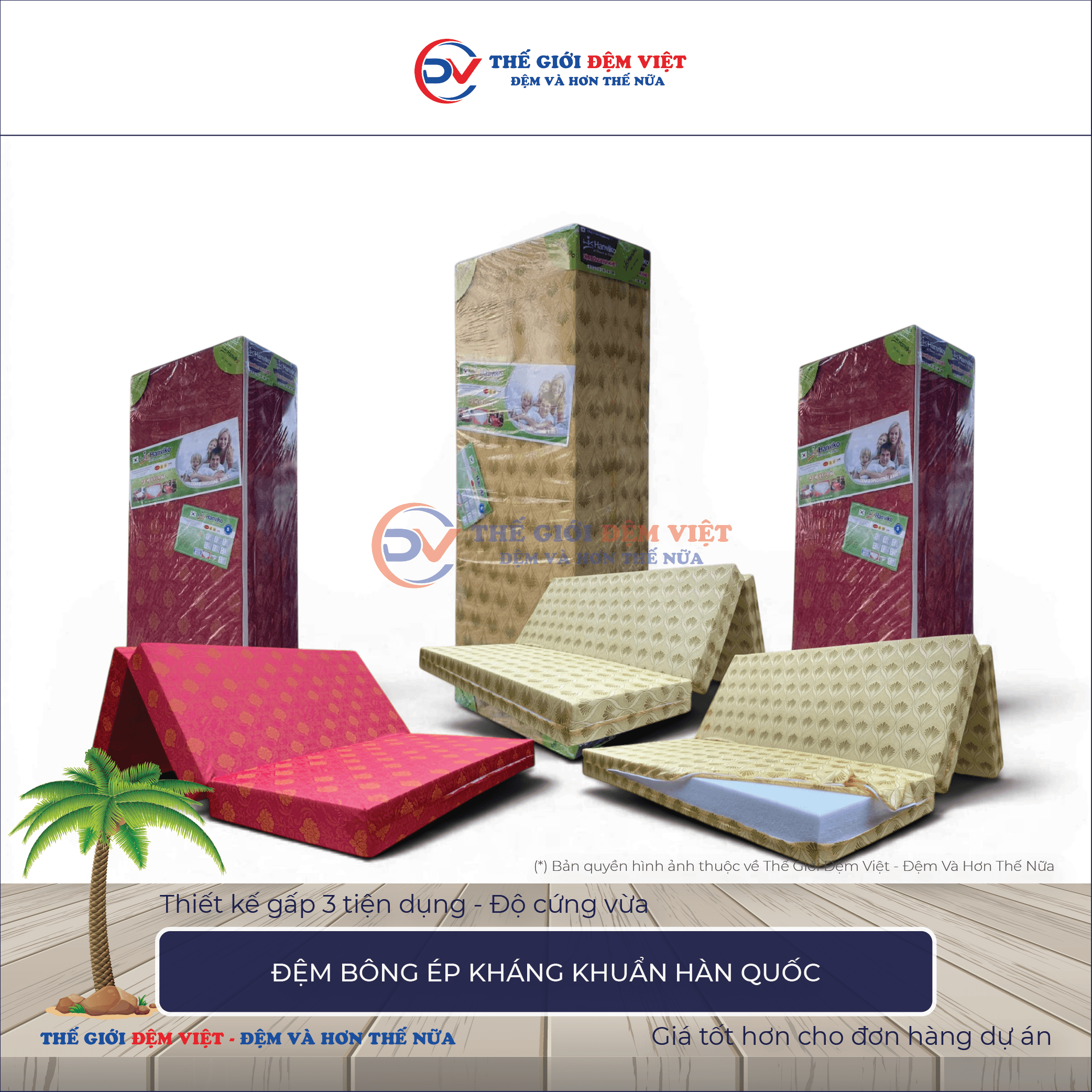Đệm bông ép Hàn Quốc-1