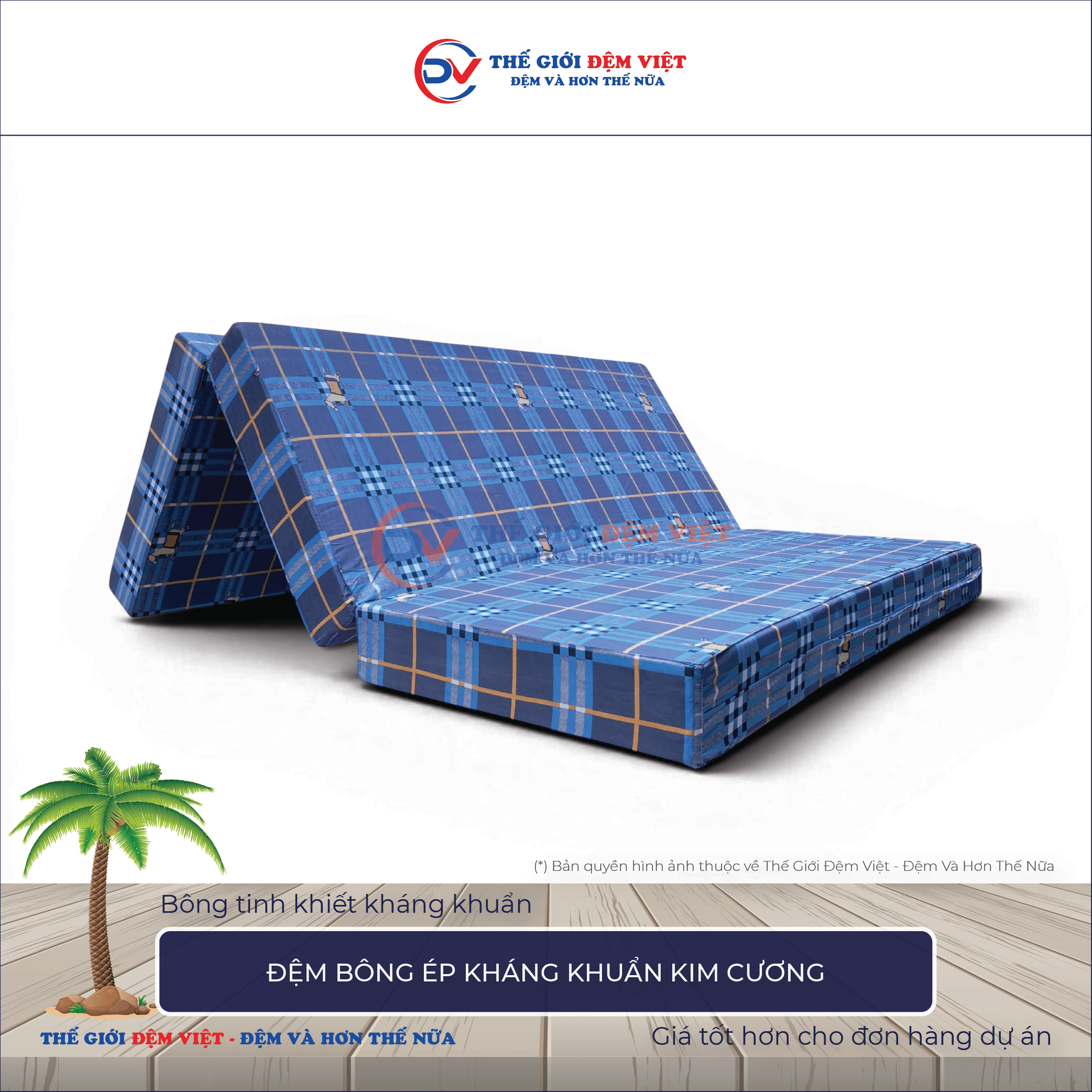 Đệm bông ép Kim Cương