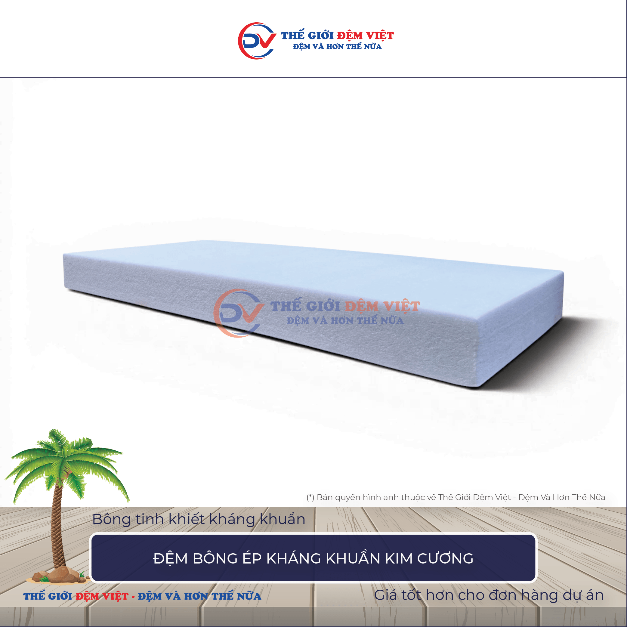 Đệm bông ép Kim Cương