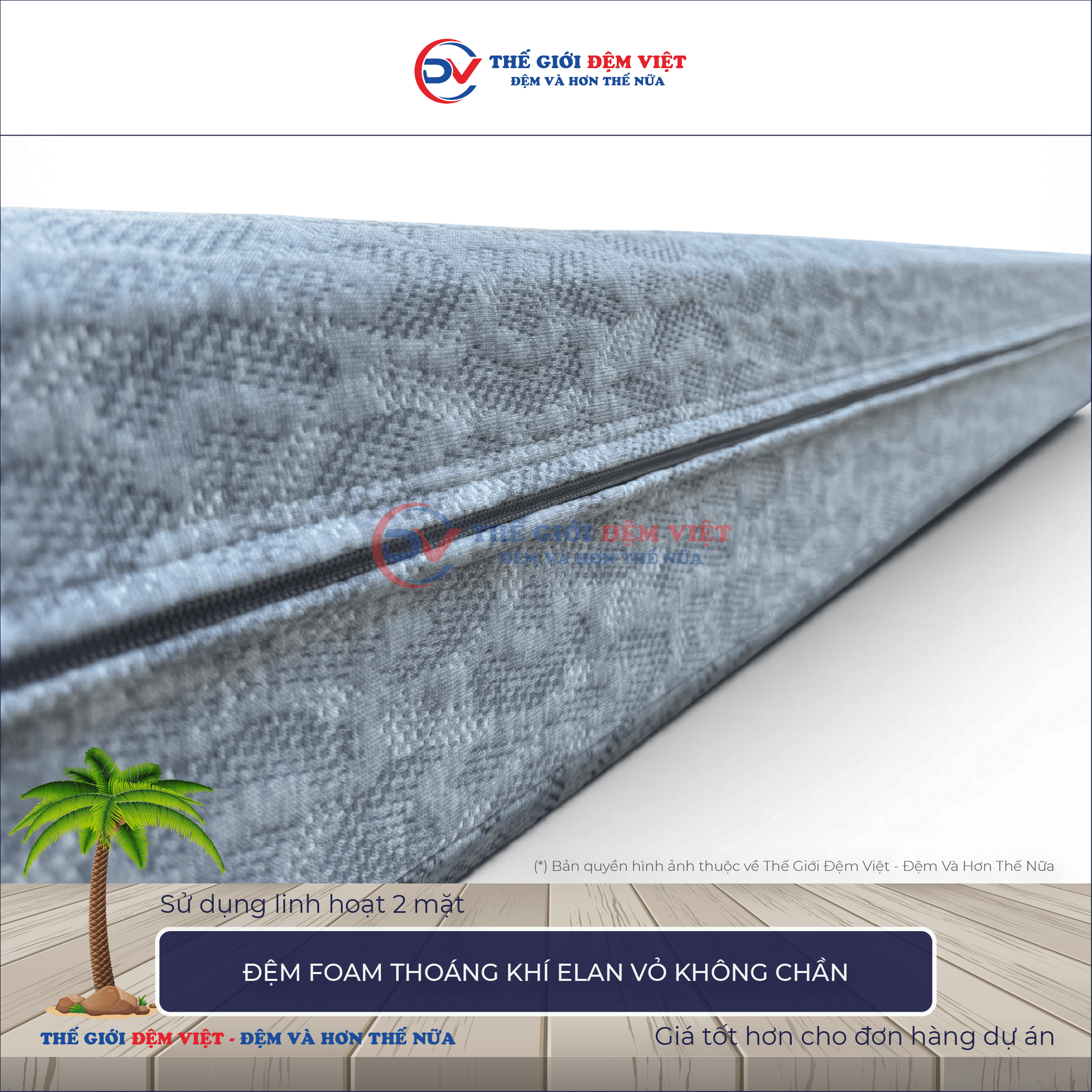 Đệm foam thoáng khí Elan