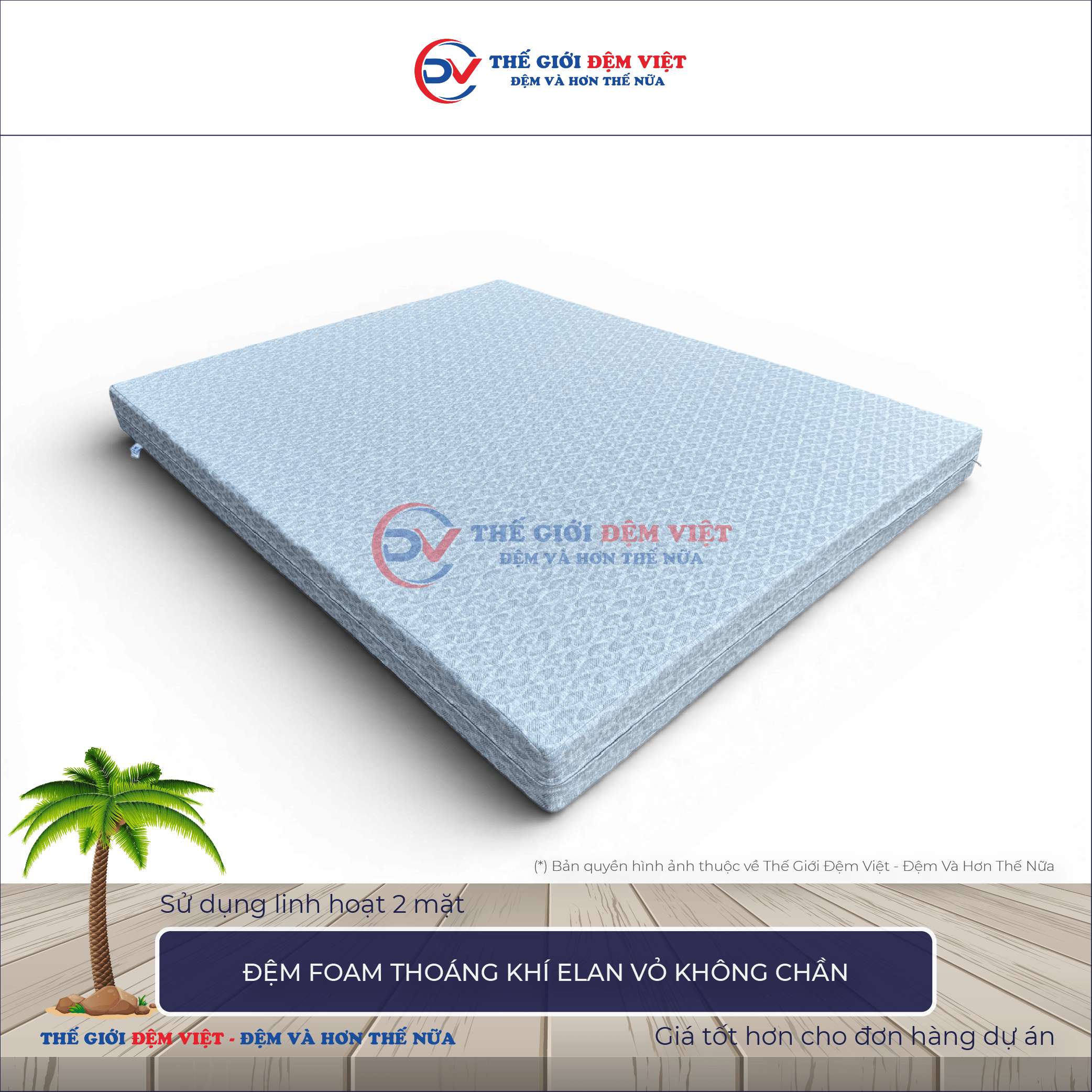 Đệm foam thoáng khí Elan