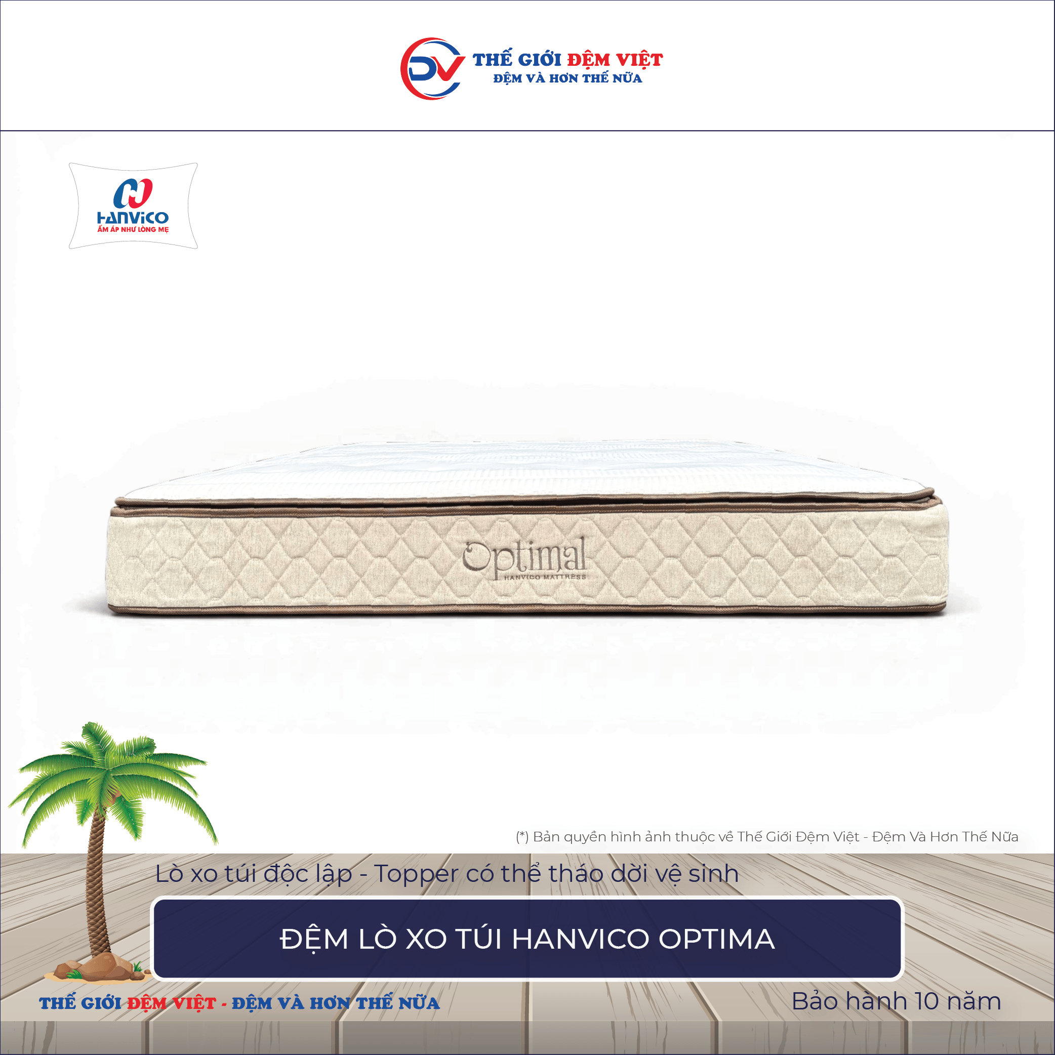 Đệm lò xo Hanvico Optima