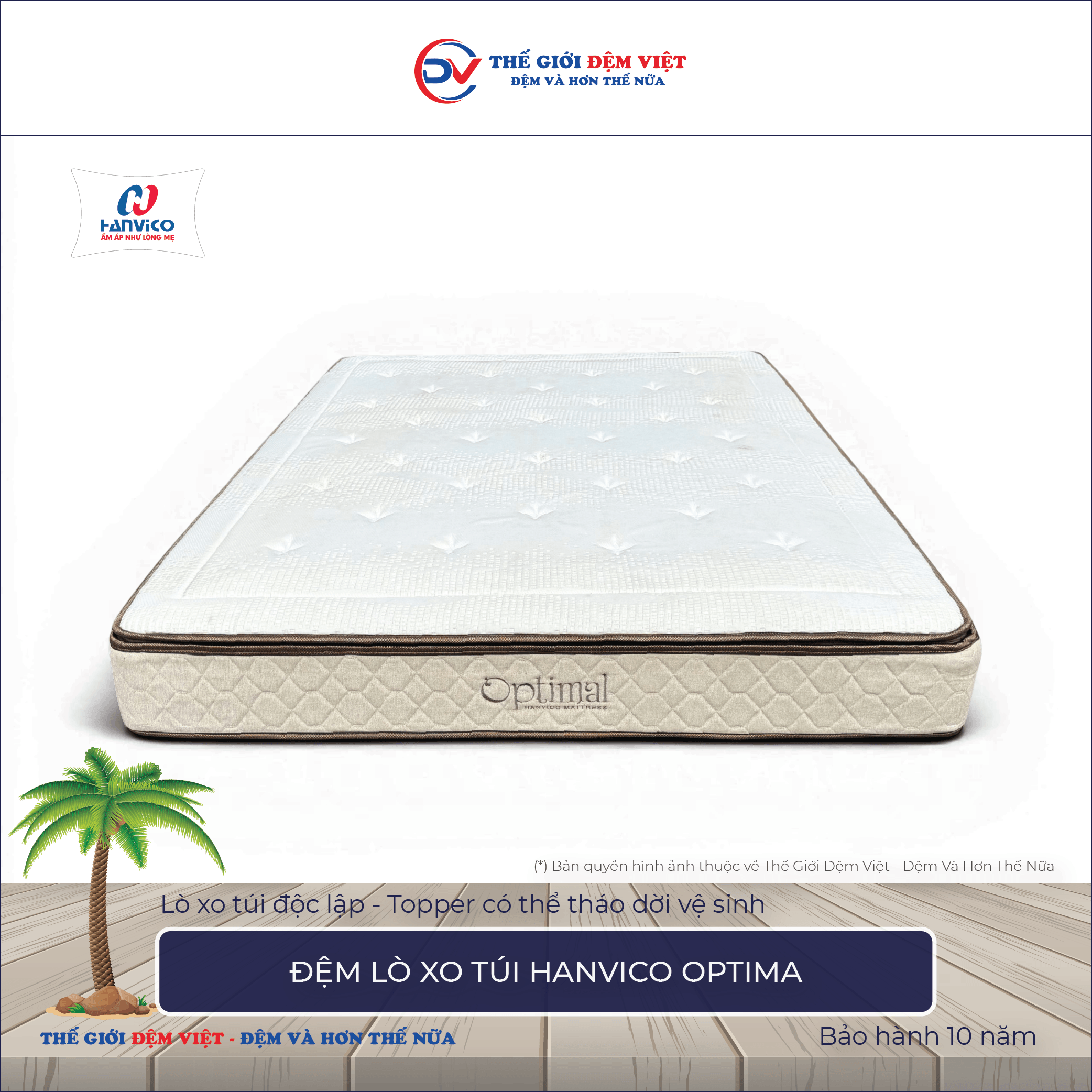 Đệm lò xo Hanvico Optima