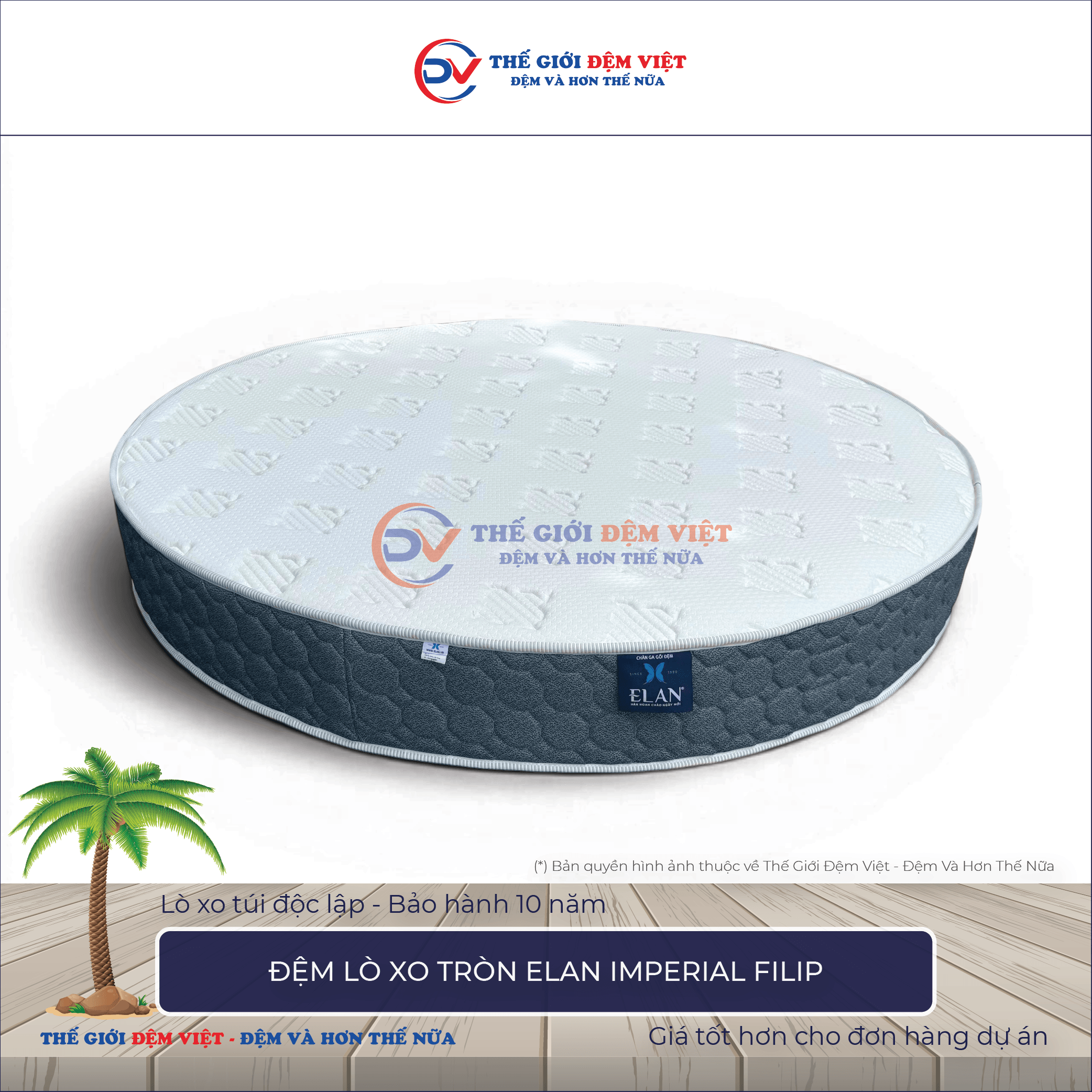 Đệm lò xo tròn Elan IMPERIAL FLIP