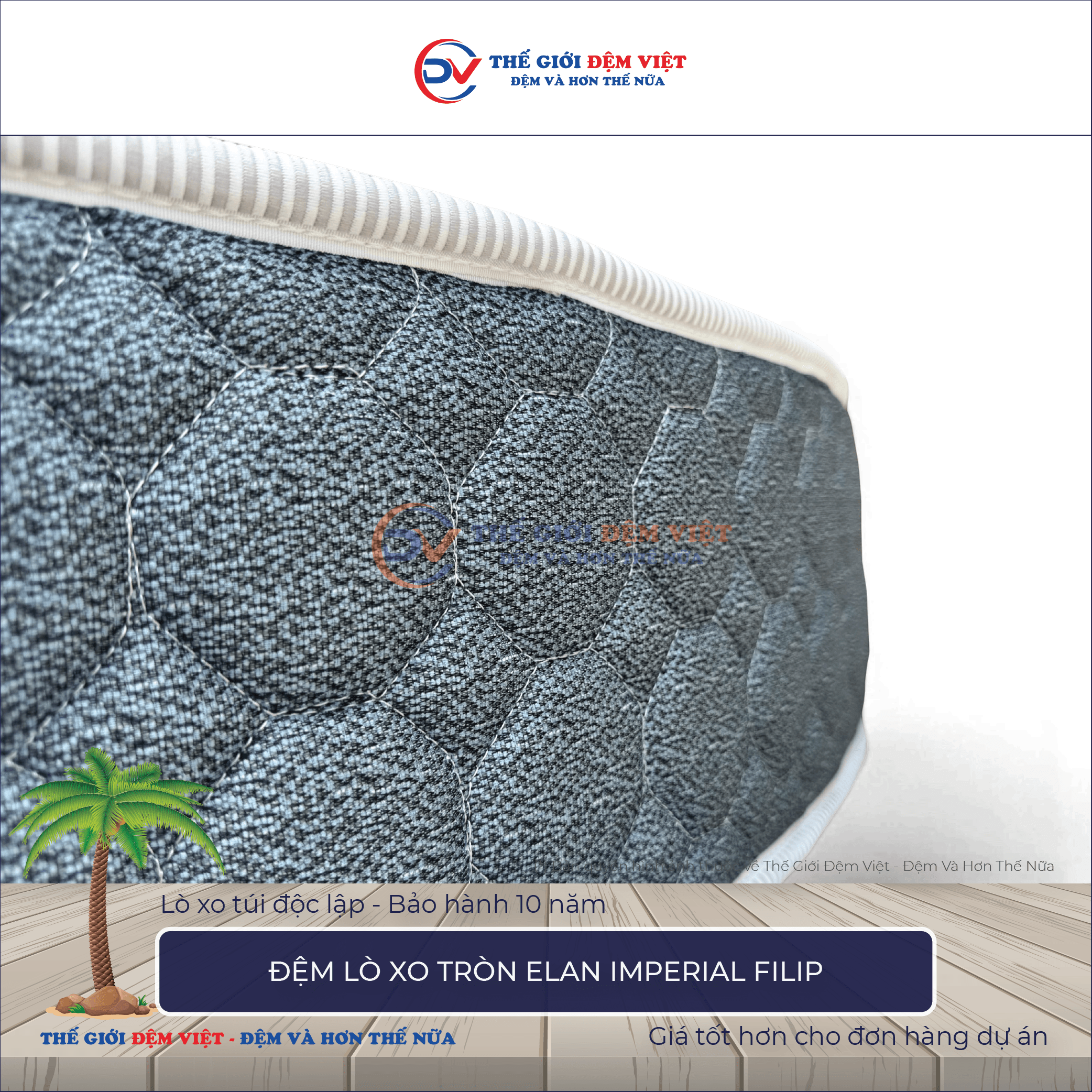 Đệm lò xo tròn Elan IMPERIAL FLIP
