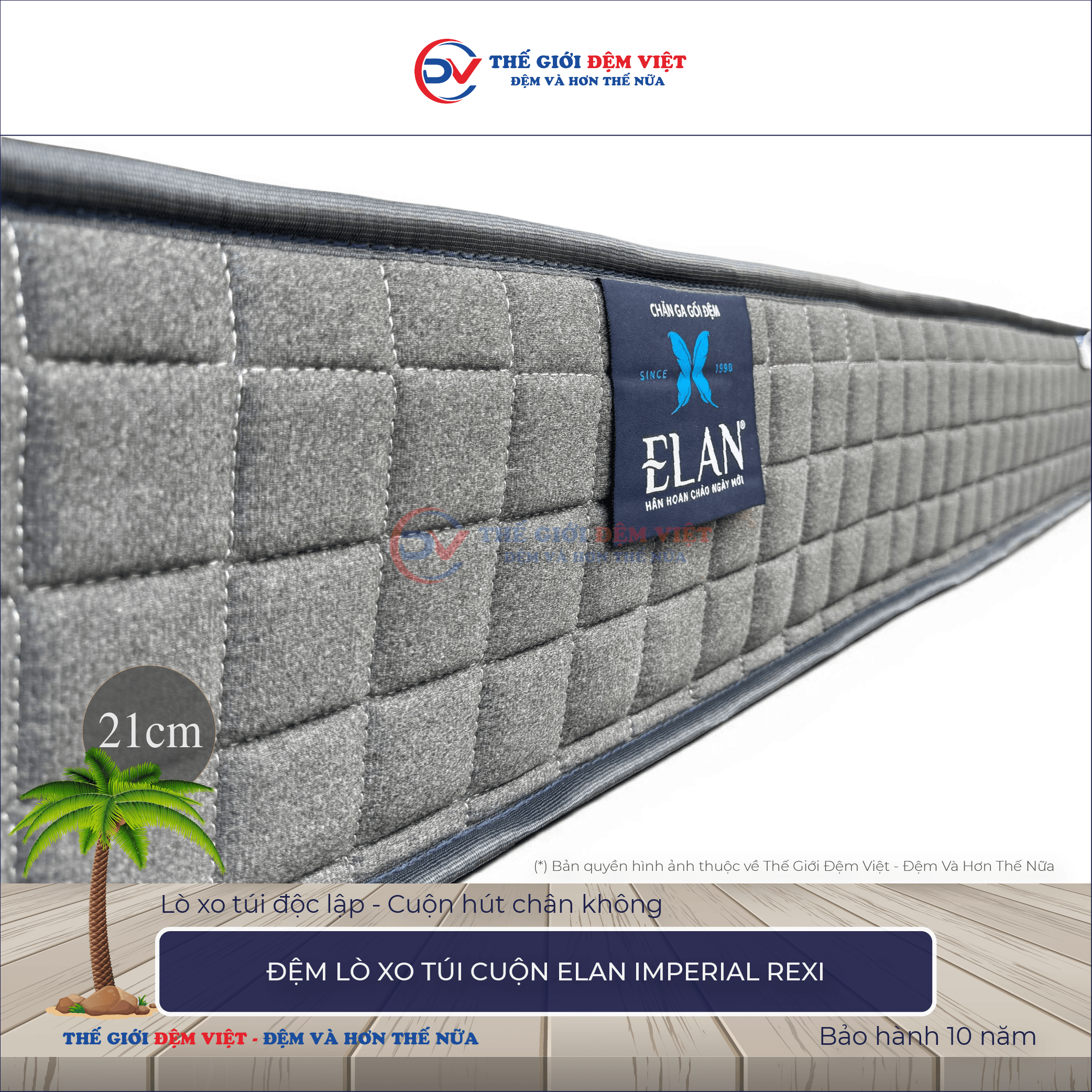 Đệm lò xo túi cuộn Elan IMPERIAL REXI