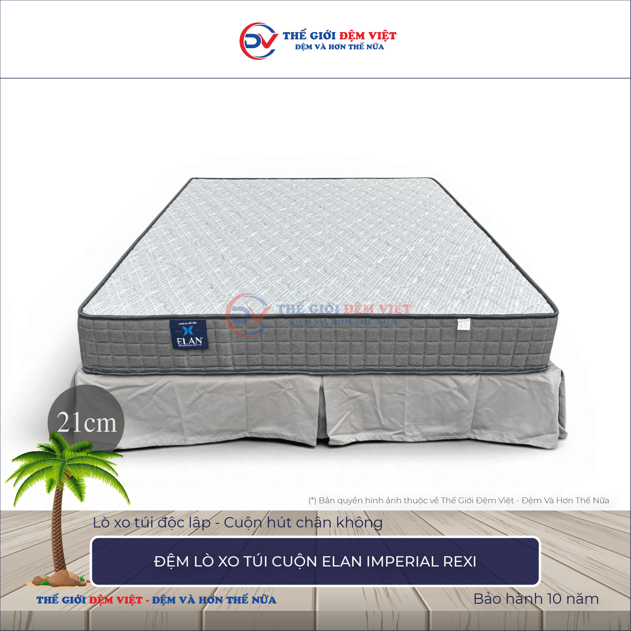 Đệm lò xo túi cuộn Elan IMPERIAL REXI