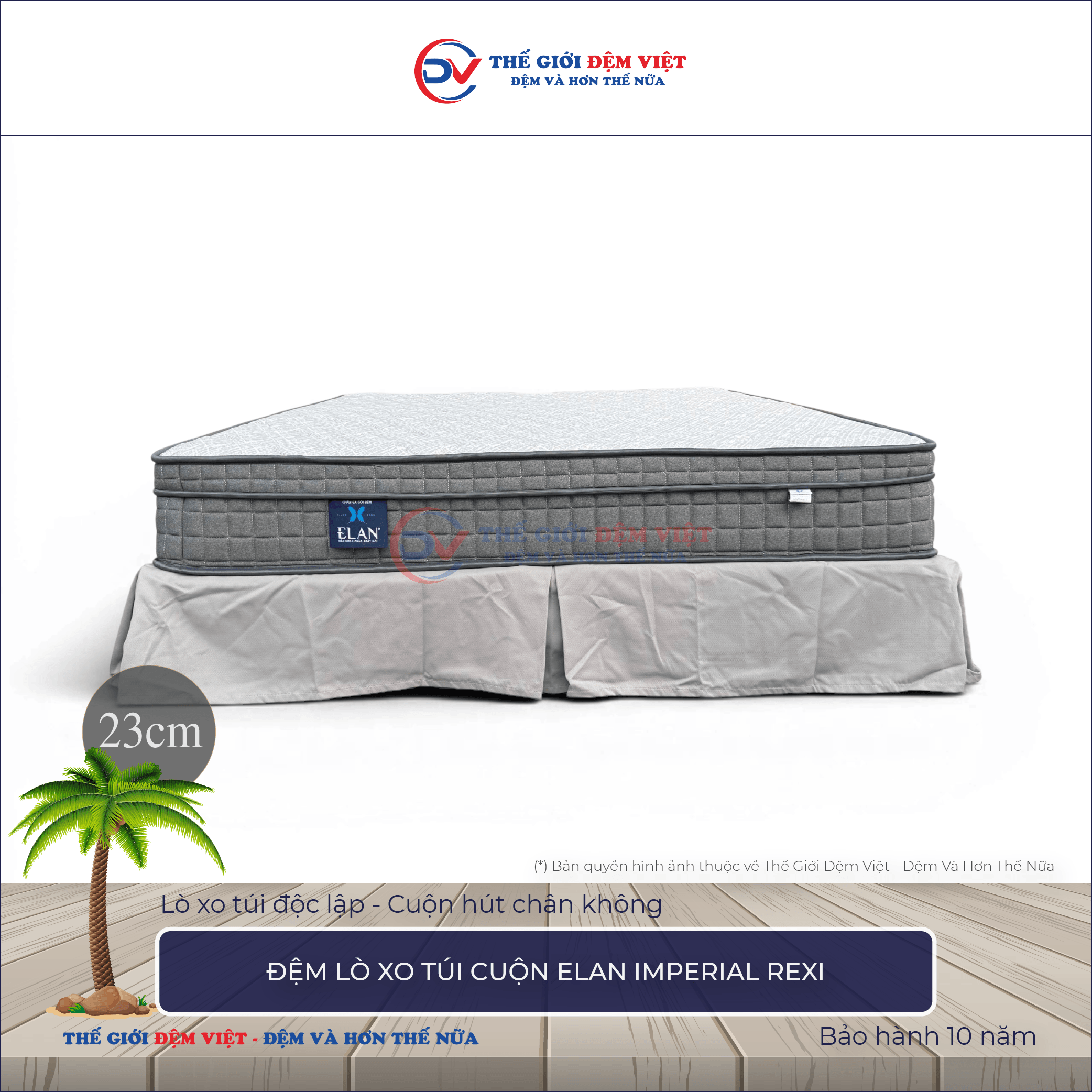 Đệm lò xo túi cuộn Elan IMPERIAL REXI