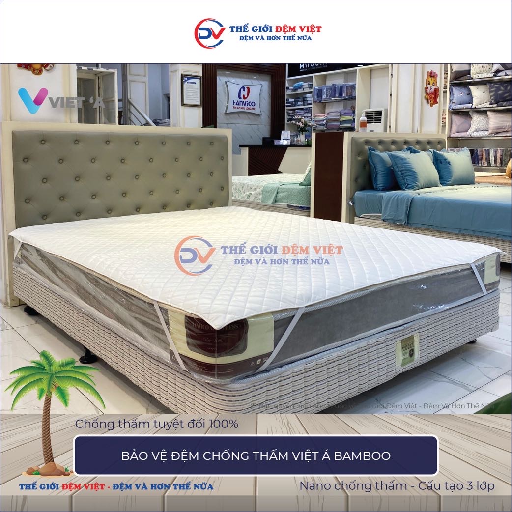 Bảo vệ đệm chống thấm Việt Á bamboo
