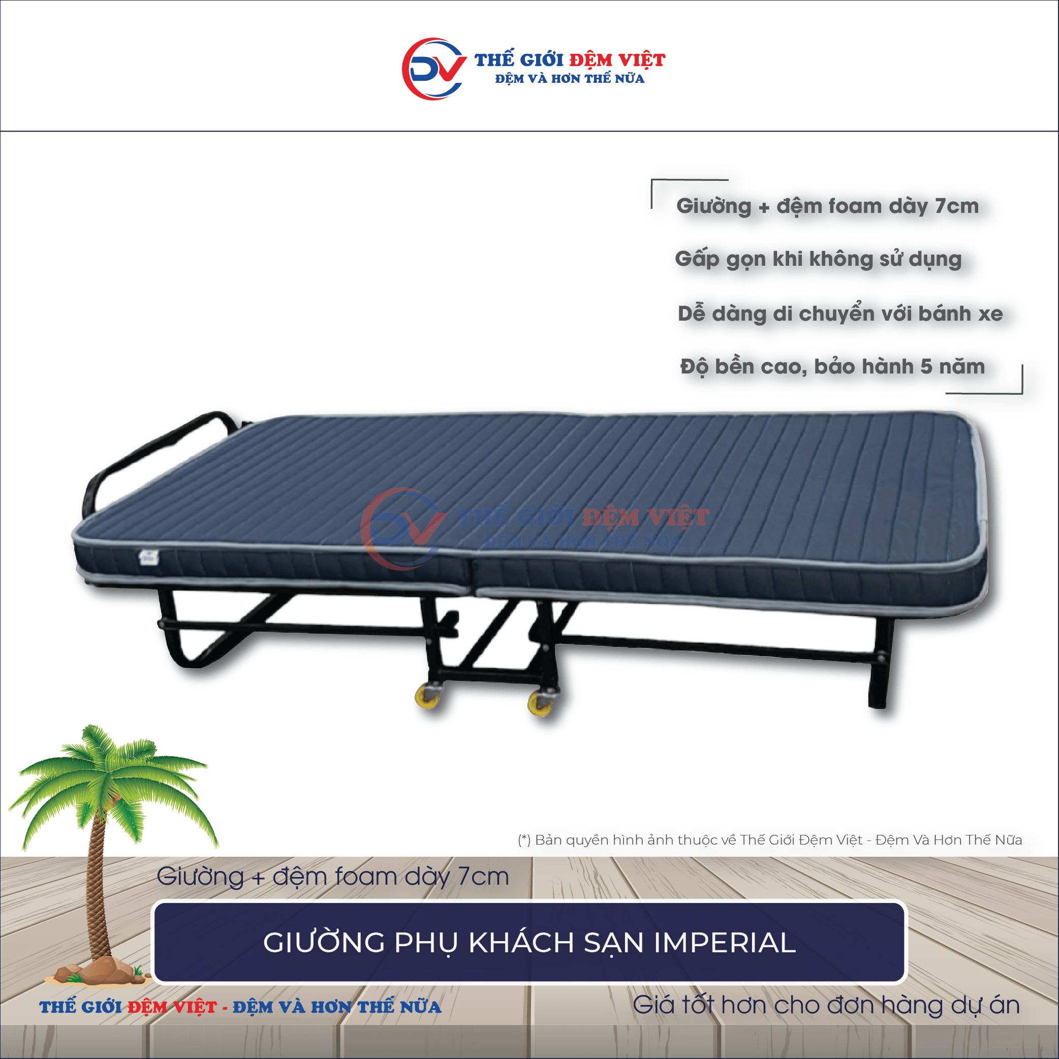 Giường phụ khách sạn imperial
