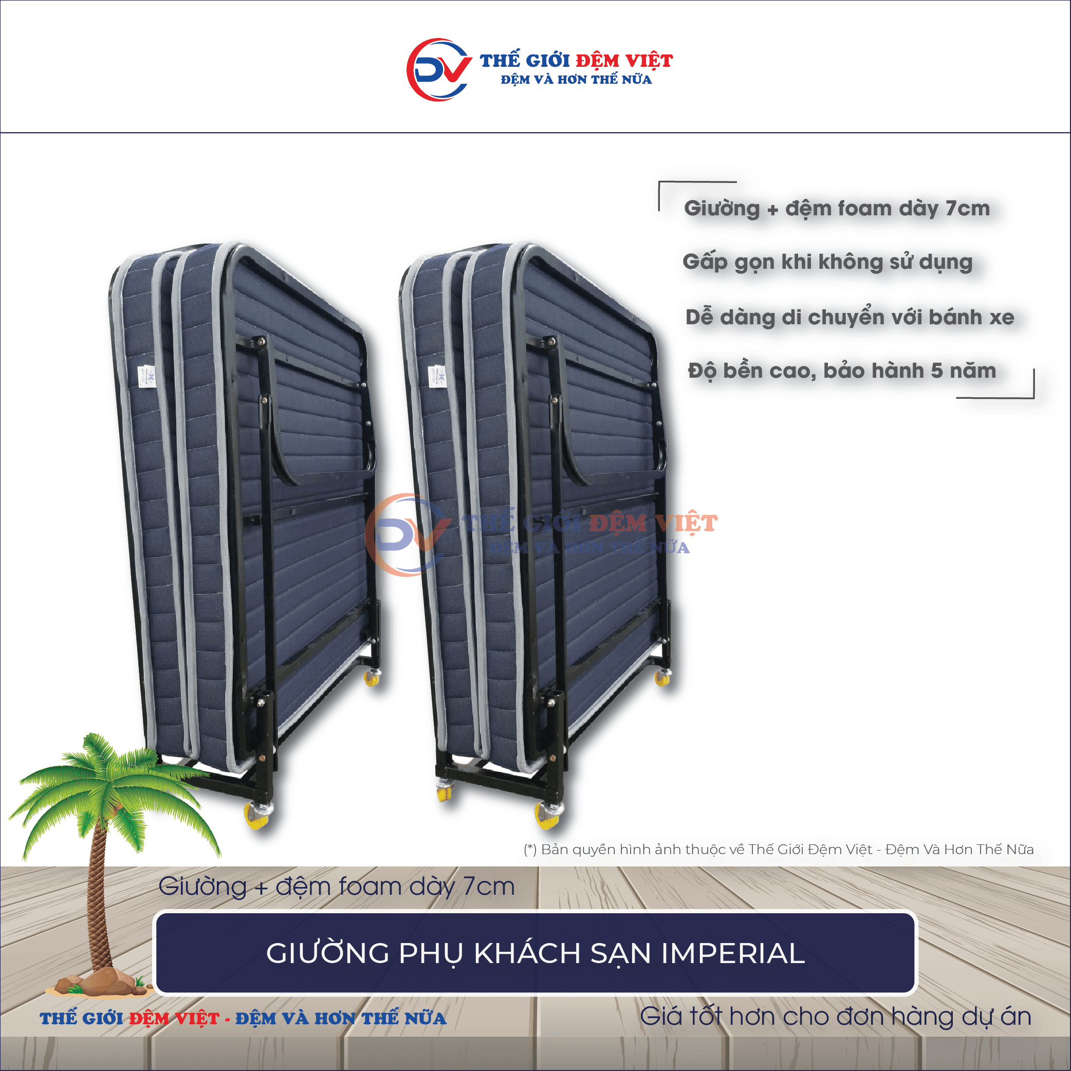 Giường phụ khách sạn imperial