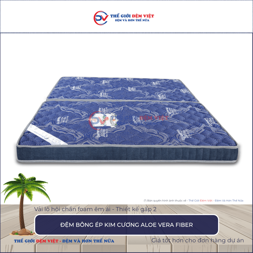 Đệm bông ép Kim Cương Aloe Vera Fiber