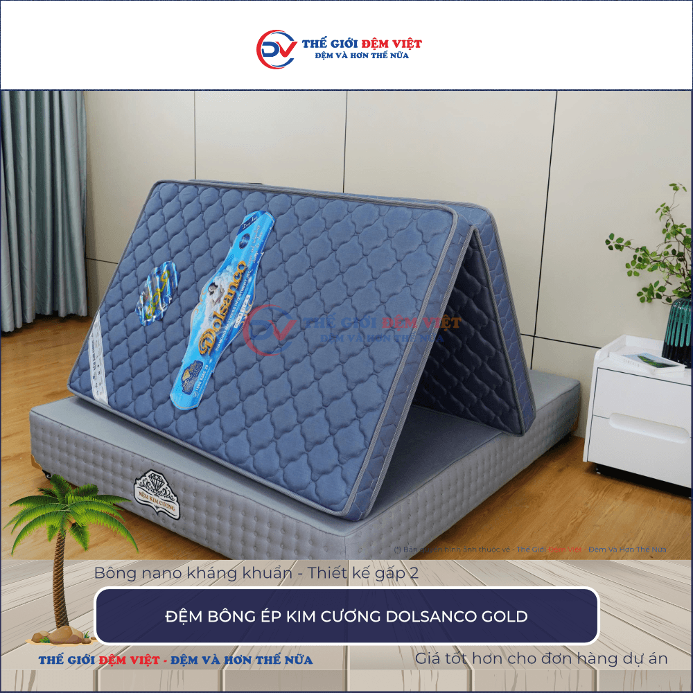 Đệm bông ép Kim Cương Dolsanco Gold