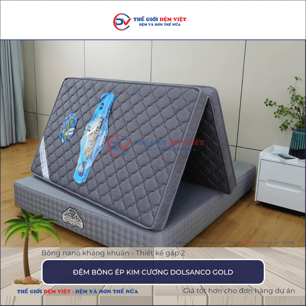 Đệm bông ép Kim Cương Dolsanco Gold
