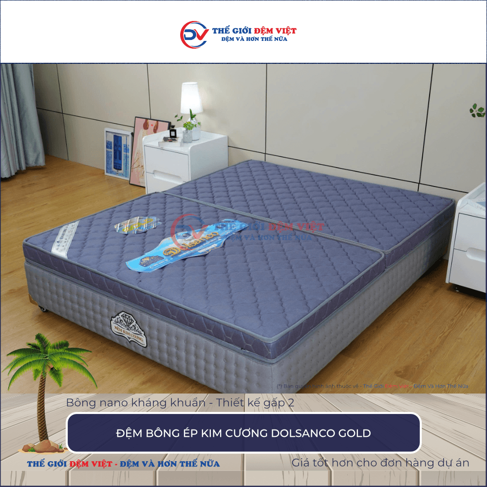 Đệm bông ép Kim Cương Dolsanco Gold