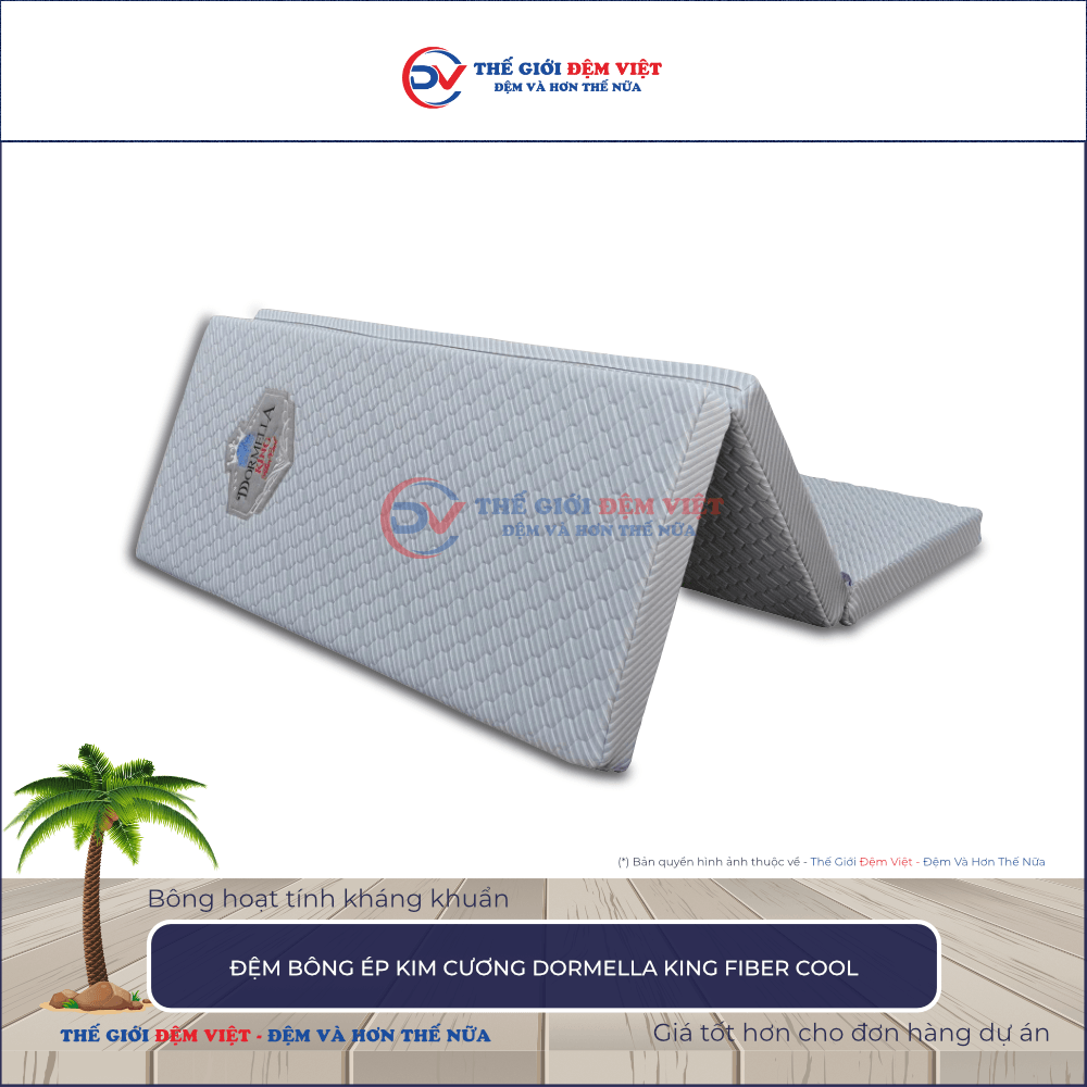 Đệm bông ép Kim Cương Dormella King Fiber Cool