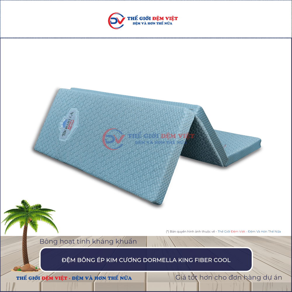 Đệm bông ép Kim Cương Dormella King Fiber Cool