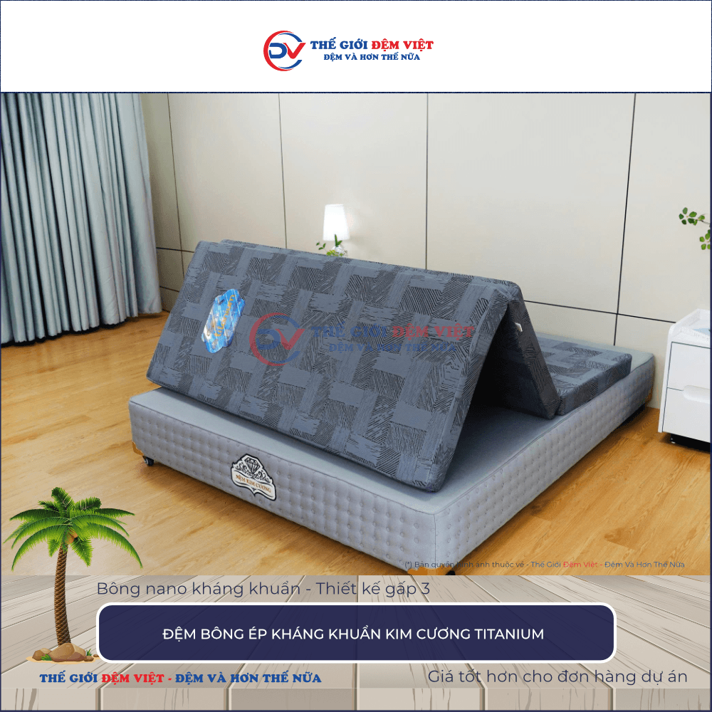 Đệm bông ép Kim Cương Titanium